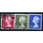 Великобритания - 1970/73г. - королева Елизавета II - 3 марки - полная серия, гашёные, чистая, без клея [Mi 549-551]. #3-GB-93-A-1