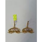 Серьги Финифть СССР, позолота