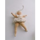 Елочная игрушка СССР балерина, вата, состояние.