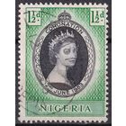 74.BrKS. Великобритания. Колонии. Нигерия. Коронация Елизаветы II. 1953 г. 1 1/2d. Mi.#70.