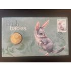 Австралия 1 доллар 2011 Билби Кроличий бандикут Детеныши диких животных Bush Babies Марка БУКЛЕТ UNC