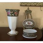 Ваза и шкатулка Цветы Wedgwood Clio Англия винтаж