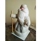 Дед Мороз, папье маше, СССР, украшение к новогодней ёлке, фигура, новогодняя игрушка, в родной упаковке, высота 36 см.,