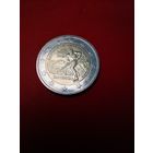 2 евро 2025 Словакия. Юбилейные. 100 лет Чемпионату Европы по хоккею с шайбой в Словакии. С рубля. (04)