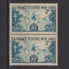 Франция 1945** Карта заморских территорий сцепка Mi#743
