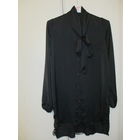 Черная туника с бантом из тонкой приятной ткани Р.48