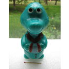 Игрушка пластиковая. Крокодил Гена с гармошкой. СССР