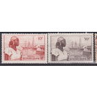 Флот корабли парусники Французские Колонии  Заморский департамент Гваделупа 1947  год   лот 9  ЧИСТАЯ