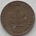 Германия 2 пфеннига 1967 г. F. Цена за 1 шт.