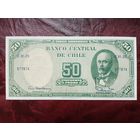 50 песо Чили. Надпечатка 5 сентесимо.