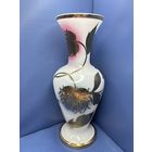 Ваза Чехословакия 70 ые годы, Богемия . Молочное стекло, позолота.