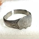 Серебряный польский перстень #35  с редкой польской  пробой "3" (800, после 1920 г. "G" - Гданьск