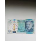 Великобритания 5 Чарльз 3. UNC полимер с рубля