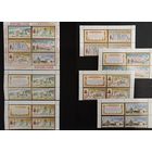 Марки России 2003, редкие, Православные Монастыри, религия, Христианство, чистый малый лист и серия в квартах с купонами, СК 837 -842, каталог 5100 рос. рублей