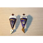 Знак "Парашютист"+"Парашютист -отличник", времён СССР, тяжёлый металл, эмаль целая, не ношенные.