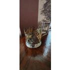 Подстаканник. Серебро. 875 проба. 95 грамм. Позолота