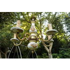 Винтажная Люстра Керамика Латунь 5 рожков, 70-е гг ХХ века, Европа.