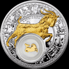 Казерог 2013 . Казярог. 2013 (Capricorn. 2013). Козерог. 2013 , серебро , 20 рублей .   Знаки Зодиака . Гороскоп . Гараскоп .