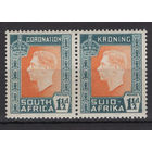 1937 Южная Африка** Коронация Георг VI сцепка 2 марки SG#73