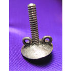 Винт серебряный (22 мм) с закруткой (гайкой 14 мм диаметром) на награду (полковой знак) РИА под крупную резьбу