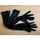 Длинные велюровые перчатки