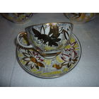 Чайная Пара ЗОЛОТЫЕ РОМАШКИ Фарфор ЛФЗ СССР Автор Славина Н.Е. Ручная роспись золотом. Форма Тюльпан