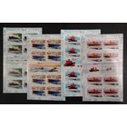 Марки России 2009, 50 лет атомному флоту России, корабли, ледоколы, Арктика, Антарктика, чистая серия в листах СК 1320 - 1323, каталог 1000 рос. рублей