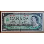 Канада 1 доллар 1967 г., юбилей , 100 лет канадской конфедерации, P:84a, даты вместо номера