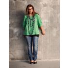 Блузка ZJ denim identity, р-р прим. 54-56. Цвет КОРАЛЛОВЫЙ