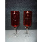 Бокалы СССР Красное Стекло