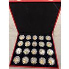 Набор Серебряных Медалей Серии 70 ЛЕТ со дня ВЕЛИКОЙ ПОБЕДЫ. С сертификатами.  СЕРЕБРО. 999:пр. ПРУФ.