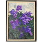 Азгур Г.Г (Горелова);79/109см.с учетом рамы;х/м;1969г."Сирень",1969 г. Холст, масло. Размер с рамой 79х109 см.