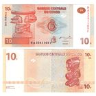 Конго 10 франков 2003 год UNC