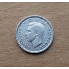 Великобритания, 6 пенсов 1943 г., серебро 0.500, Георг VI (1936-1952)