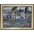 Рогалевич М.В "Родныя мясціны",1960г. Картон, масло. Размер с рамой 61х46,5 см.