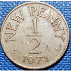 Гернси 1/2 нового пенни 1971 г.