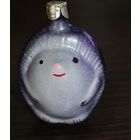 Новогодняя елочная игрушка, из СССР "Ежик", тонкое стекло.