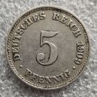 Германия 5 пфеннигов  1909 г.  "D"