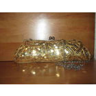 Сумка дамская вечерняя золотая