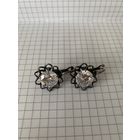 Серьги винтаж с крупным кристаллом