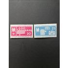ГДР 1959 Полная серия марок "Ярмарка в Лейпциге" (чистые* с наклейками) Mi.678-679 каталог 0.90 евро