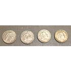 4х1 гульдену (серебро) 1954-1957, Нидерланды, Юлиана, в состоянии, с блеском! Также смотрите другие мои лоты!