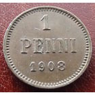 Финляндия в составе РИ. 1 пенни 1908