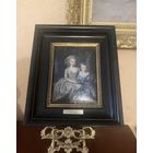 Панно Картина Мария Антуанетта и Луис 16  Франции винтаж