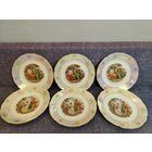 Все лоты с 1 Рубля. Набор сервизных тарелок на 6 персон. ГДР. Мадонна. Кахла.