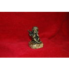 Статуэтка - мечтающий ангел , бронза на мраморе