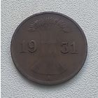 Германия 1 рейхспфенниг, 1931 А  7-6-57