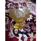 Сахарница конфетница 30-ые гг СССР Редкое Жёлтое Карамельное стекло разумный торг