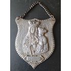 Старый ринграф с цепочкой плакетка икона медальон св. Мария