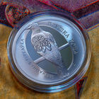 Звычайная туркаука. Обыкновенная горлица. Птушка года. Птица года. 1 рубль 2023г.